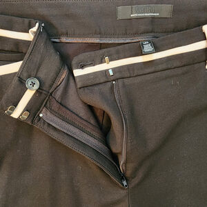 WHBM Slim Boot Trouser Black Safari Tan Contrast Trim 18L Tall Plus NWOT